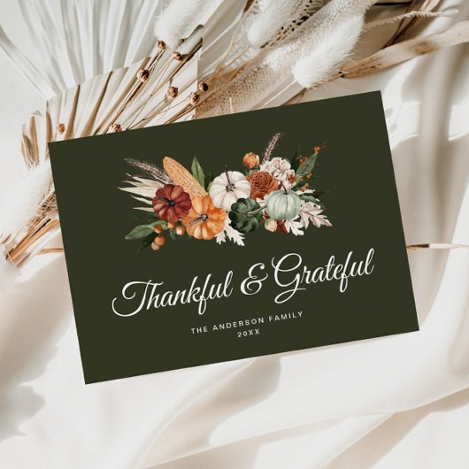 Cartes Pour Fêtes Annuelles Reconnaissant et reconnaissant l'action de grâce