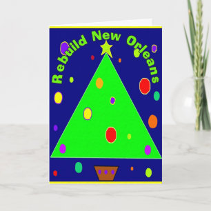 Cartes Pour Fêtes Annuelles Reconstruire la Nouvelle-Orléans Noël CArds