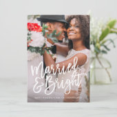 Cartes Pour Fêtes Annuelles Recouvrement balayé marié et lumineux de vacances (Debout devant)