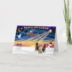 Cartes Pour Fêtes Annuelles Récupérateurs Labrador XmasSunrise-3