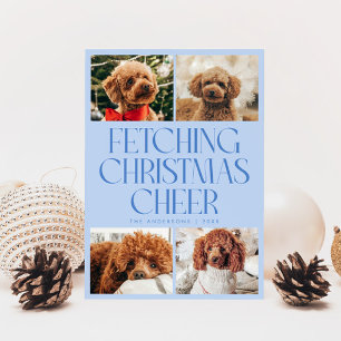 Cartes Pour Fêtes Annuelles Récupération de la Joie de Noël Photo de Chien Ble