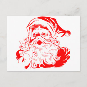 Cartes Pour Fêtes Annuelles Red and White Custom Santa Clause Saint Nicholas