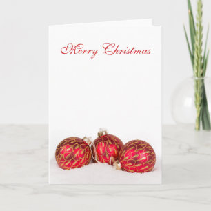 Cartes Pour Fêtes Annuelles Red Bauble Christmass Card