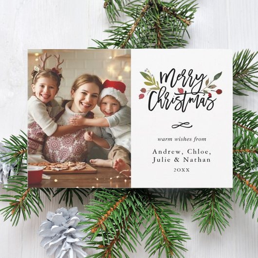 Cartes Pour Fêtes Annuelles Red Berries Joyeux Noël Photo