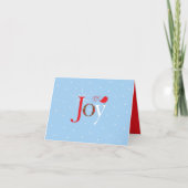 Cartes Pour Fêtes Annuelles Red Bird Joy Snow (Devant)