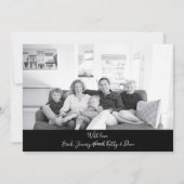 Cartes Pour Fêtes Annuelles Red Black Buffalo Check Joyeux Noël Photo (Dos)