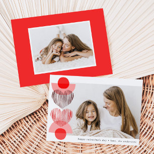 Cartes Pour Fêtes Annuelles Red Boho Hearts Photo Saint Valentin