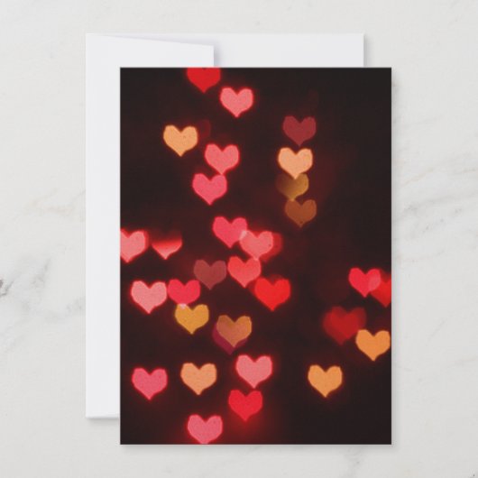 Cartes Pour Fêtes Annuelles Red bokeh valentin hearts (Devant)