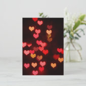 Cartes Pour Fêtes Annuelles Red bokeh valentin hearts (Debout devant)