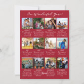 Cartes Pour Fêtes Annuelles Red Bow & Green Année En Revue Joyeux Noël (Dos)