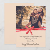 Cartes Pour Fêtes Annuelles Red Bow Ribbon Valentine's Day Photo (Devant / Derrière)