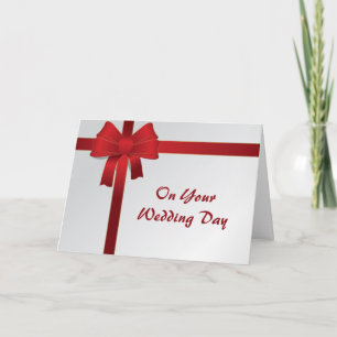 Cartes Pour Fêtes Annuelles Red Bows Blended Family Winter Wedding