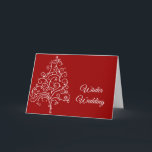 Cartes Pour Fêtes Annuelles Red Christmas Tree Winter Wedding Enregistrer la d<br><div class="desc">Annoncez vos nouveautés de décembre avec la fête Red Christmas Tree Winter Wedding Save the Date Annonce Greeting Card. La couleur de l'arrière - plan extérieur de la carte est également personnalisable pour que vous puissiez la modifier en fonction des couleurs de votre mariage, si vous le souhaitez. Cet élégant...</div>