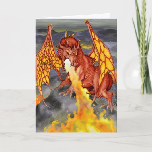 Cartes Pour Fêtes Annuelles Red Dragon Valentine's Card (Devant)