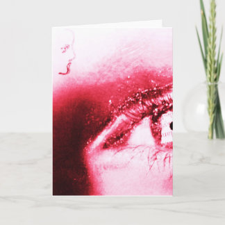 Cartes Pour Fêtes Annuelles Red Eye avec la fille