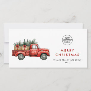 Cartes Pour Fêtes Annuelles Red Farm Truck Noël Accueil d'entreprise