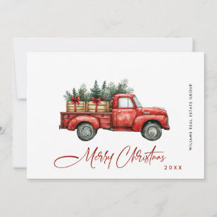 Cartes Pour Fêtes Annuelles Red Farm Truck Noël Accueil d'entreprise