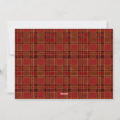 Cartes Pour Fêtes Annuelles Red Gold En vichy Plaid Photo personnalisée Noël (Dos)