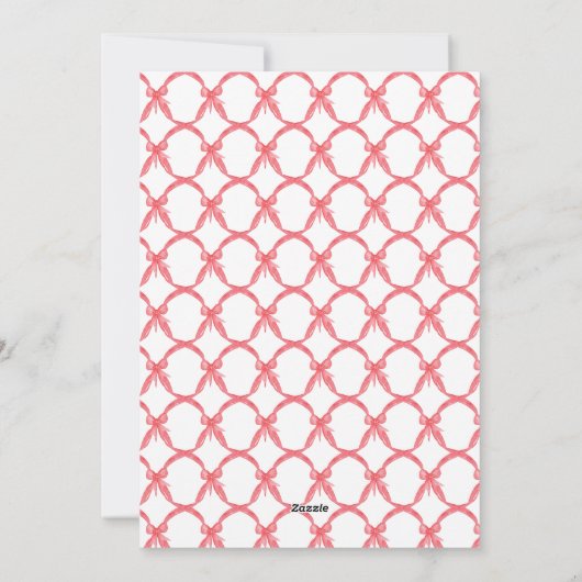 Cartes Pour Fêtes Annuelles Red & Green Christmas Plaid Bow Photo (Dos)