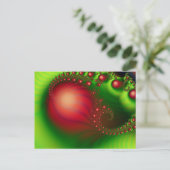 Cartes Pour Fêtes Annuelles Red Green Holiday Abstrait (Debout devant)