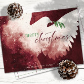 Cartes Pour Fêtes Annuelles Red Green Joyeux Noël Peace Dove
