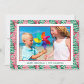 Cartes Pour Fêtes Annuelles Red & Green Preppy Christmas Trees Photo (Devant)