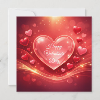 Cartes Pour Fêtes Annuelles Red Happy Valentine's Day Modern Calligraphy