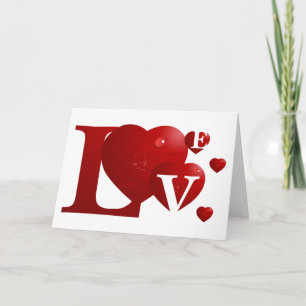 Cartes Pour Fêtes Annuelles Red Heart Love Valentine