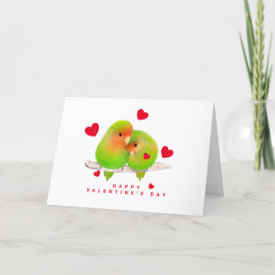 Cartes Pour Fêtes Annuelles Red Heart Lovebirds Valentine's Day Cards