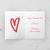 Cartes Pour Fêtes Annuelles Red Heart Photo personnalisée Saint Valentin (Intérieur)