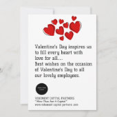Cartes Pour Fêtes Annuelles Red Hearts Employés Bureau Logo Valentines Day (Devant)