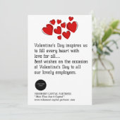 Cartes Pour Fêtes Annuelles Red Hearts Employés Bureau Logo Valentines Day (Debout devant)
