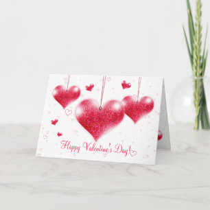 Cartes Pour Fêtes Annuelles Red Hearts Valentine's Day Greeting Card