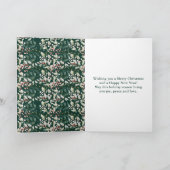 Cartes Pour Fêtes Annuelles Red Holly Wreath Joyeux Noël (Intérieur)