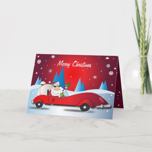 Cartes Pour Fêtes Annuelles Red Hot Père Noël (Devant)