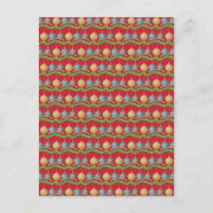 Cartes Pour Fêtes Annuelles RED Joyeux motif de boules de Noël