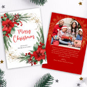 Cartes Pour Fêtes Annuelles Red Joyeux Noël Botanique Photo