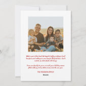 Cartes Pour Fêtes Annuelles Red Knot - photo de Noël moderne (Dos)