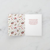 Cartes Pour Fêtes Annuelles Red Merry Christmas Calligraphy Typography Photo (Intérieur)
