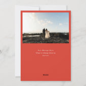 Cartes Pour Fêtes Annuelles Red Merry Hand Lettering Wedding Photo (Dos)