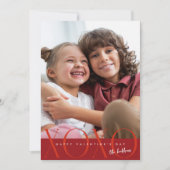 Cartes Pour Fêtes Annuelles Red Modern XOXO Photo Saint Valentin (Devant)
