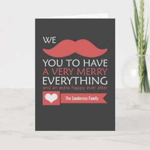 Cartes Pour Fêtes Annuelles Red Mustache voeux de Noël