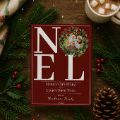 Cartes Pour Fêtes Annuelles Red Noel Christmas Wreath Photo
