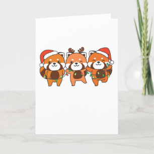 Cartes Pour Fêtes Annuelles Red Panda Christmas Animals Cute Red Pandas