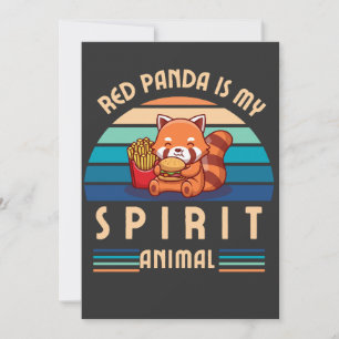 Cartes Pour Fêtes Annuelles Red Panda est mon animal d'esprit