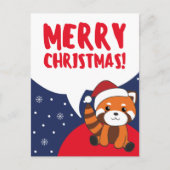 Cartes Pour Fêtes Annuelles Red Panda Noël Neige Hiver Animaux Pandas Hol (Devant)