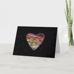 Cartes Pour Fêtes Annuelles Red Planet Heart Sci Fi Valentine Love Romance