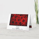 Cartes Pour Fêtes Annuelles Red Roses Valentine's (Dos)