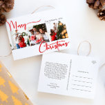 Cartes Pour Fêtes Annuelles Red Script Joyeux Noël année en revue 3 Photo<br><div class="desc">Célébrez la saison avec ce script rouge Joyeux Noël année en revue 3 photo carte postale vacances avec une touche de charme élégant. Le design chic présente une palette de couleurs simples rouge et blanc, évoquant l'esprit cosy de l'hiver. Son attrait moderne et unique et sa formulation rustique créent un...</div>