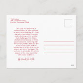 Cartes Pour Fêtes Annuelles Red Simple Joyeux Noël Calligraphie (Dos)